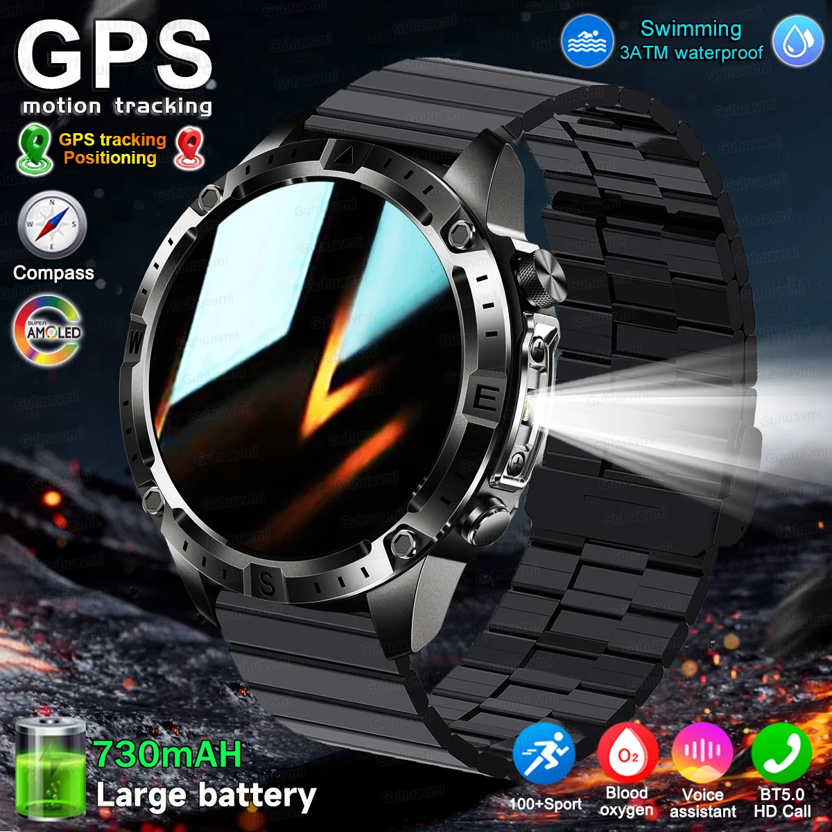 

NEW Smart Watch Offline Maps Built in GPS 30m Swim Waterproof WATCH Military Sports watch 2GB Memory Video Player Smart Bracelet