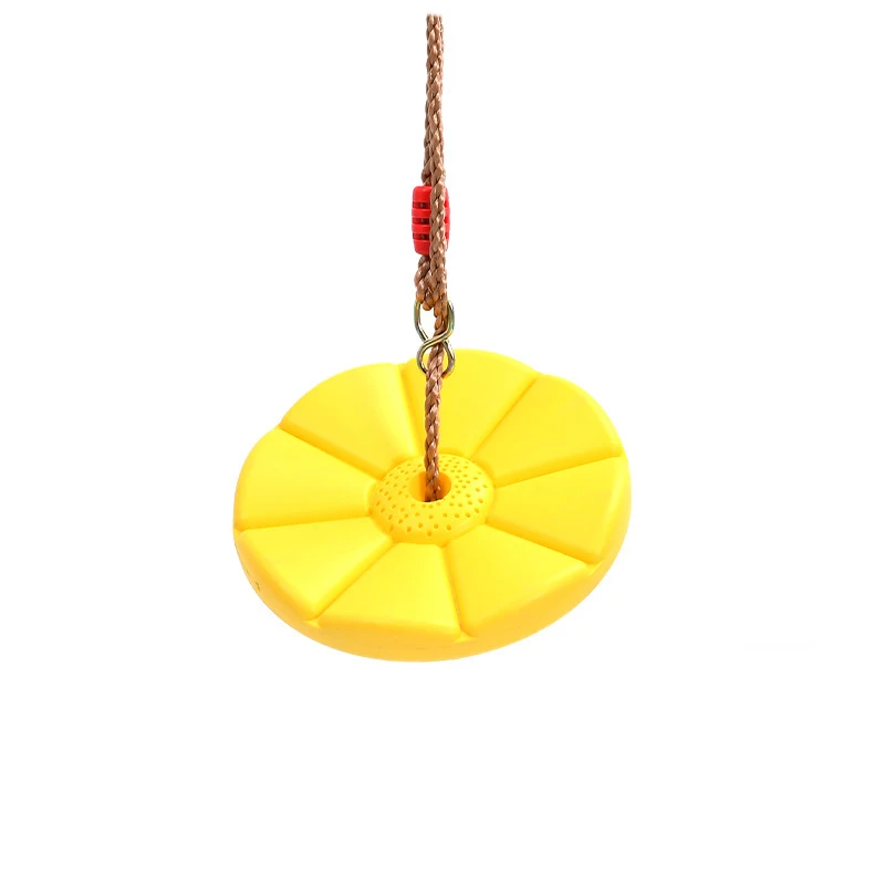 Columpio de disco para niños, columpio colgante de pétalos octogonal grueso rojo y azul para deportes de interior y exterior, mecedora de juguete