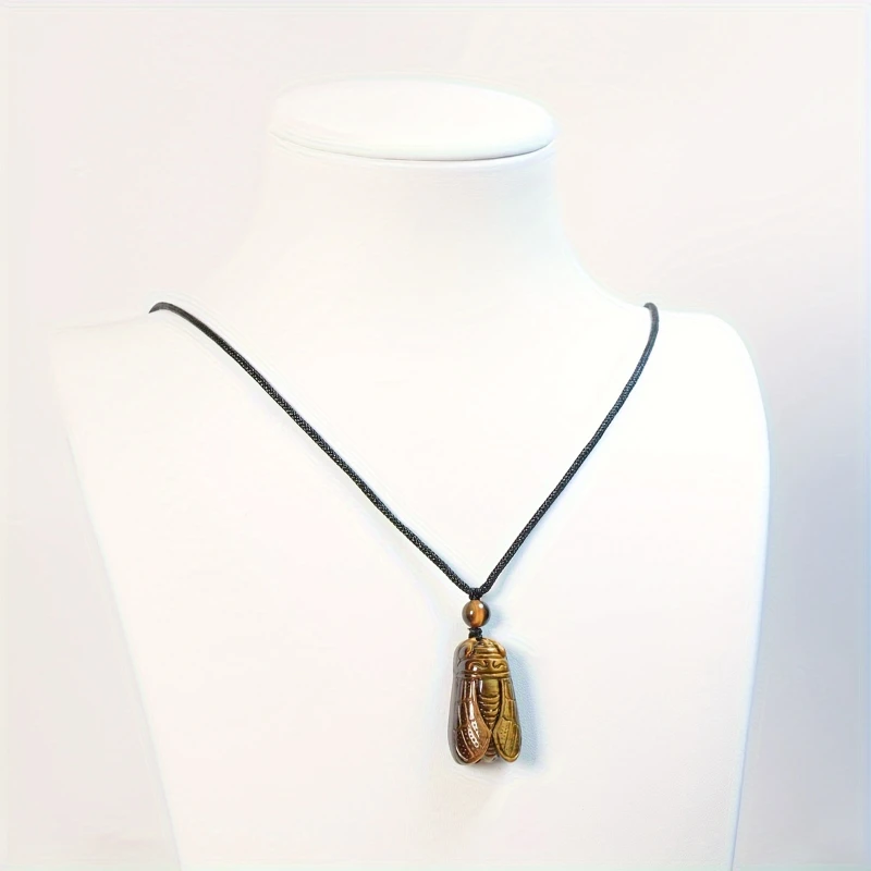 Natural Tiger's Eye Stone Zhima Pendant Men's and Women's Jewelry Yiming Amazing Sweater Chain