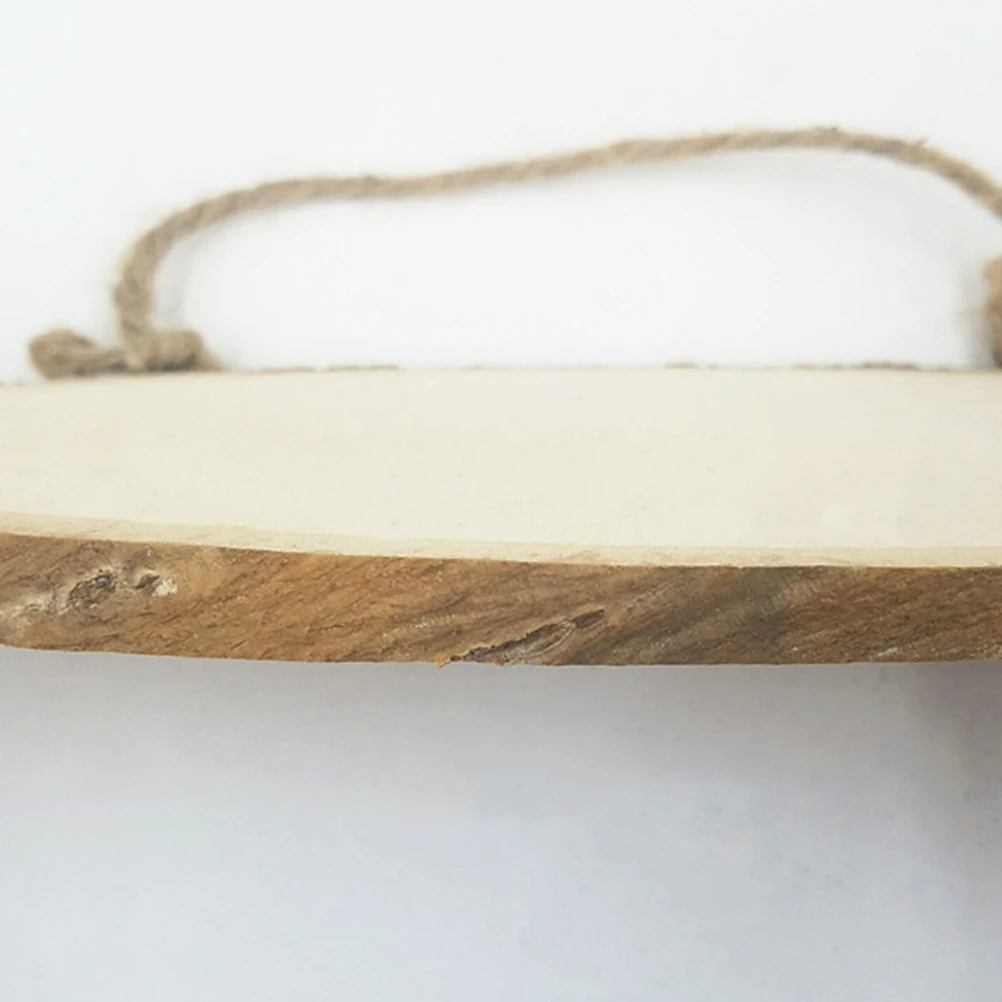 

5Pcs 25cm Natural Wood Slices Hanging Jute Rope Decorative Tags for Wedding Table Numbers Crafts