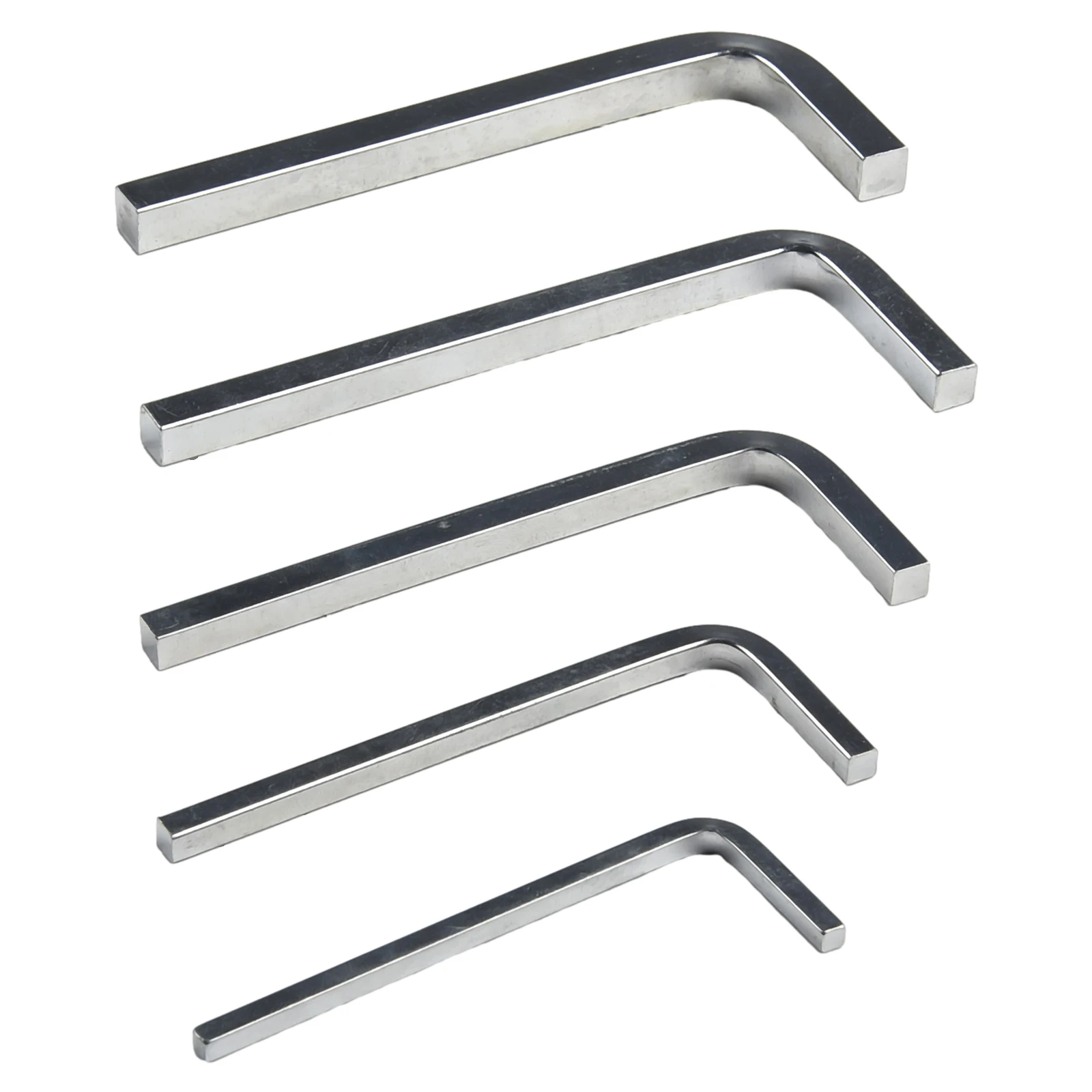 5 Piece L Shape Square Key Wrench Set for Use with Square Head Screws 3 7mm Sizes Crafted from Chromium Vanadium Steel