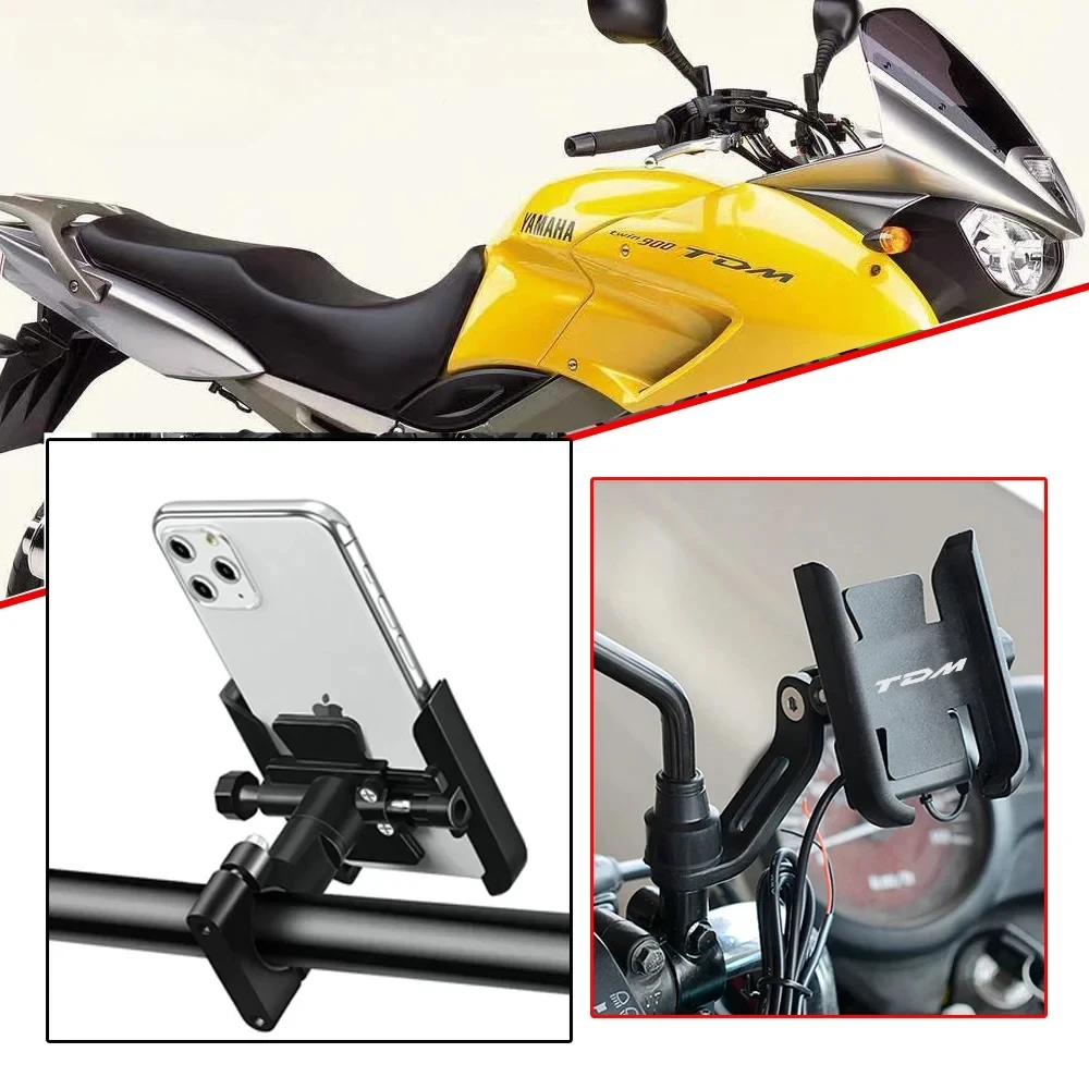 

For TDM 850 900 900A GT TDM850 TDM900 Motorcycle Accessories Aluminum Handlebar Mobile Phone Holder GPS Stand Bracket