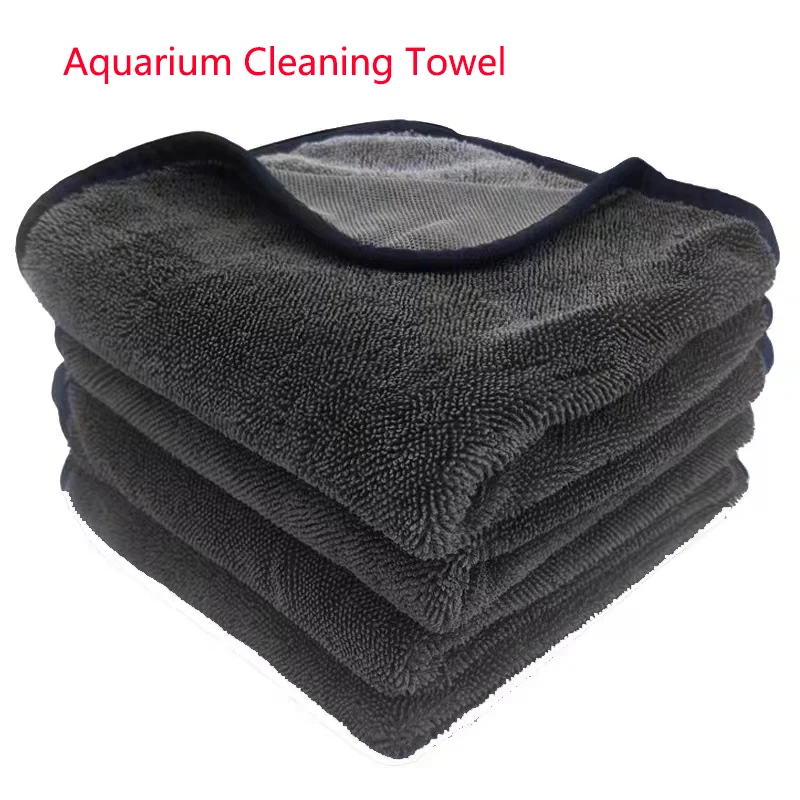 Aquarium Fish Tank Cleaning Cloth Towel Super Fiber Cleaning Tool Towel Strong Water Absorbent Scrubbing Glass Towel Aquarium