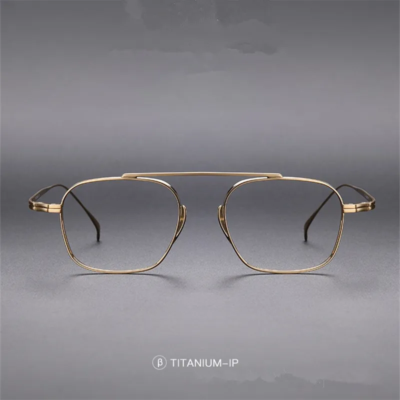 Japanese Titanium Glasses Brand KMN9501 Men Sqaure Pilot Optic Prescription Eyeglasses Frame Women Myopia Classic Eyewear GAFAS