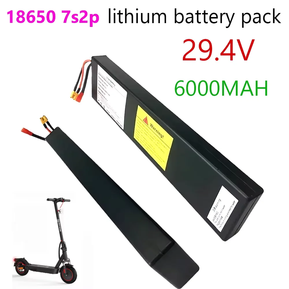 

29.4V 6.0Ah 7S2P 18650 Li-Ion Battery Pack For 24v Electric Bicycle Moped Balancing Scooter