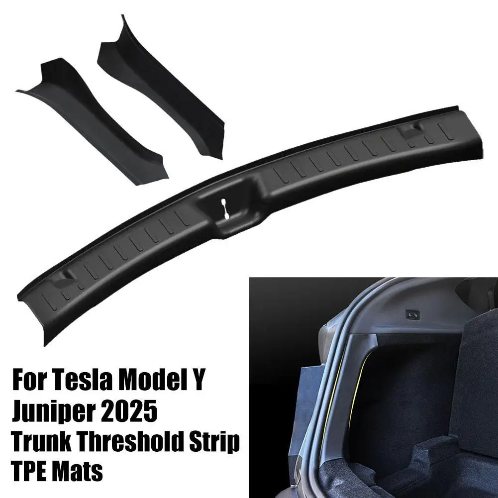 

Для Tesla New Model Y LAUNCH 2025 Juniper 2025+ Пороговая полоса багажника TPE Защитная крышка от царапин