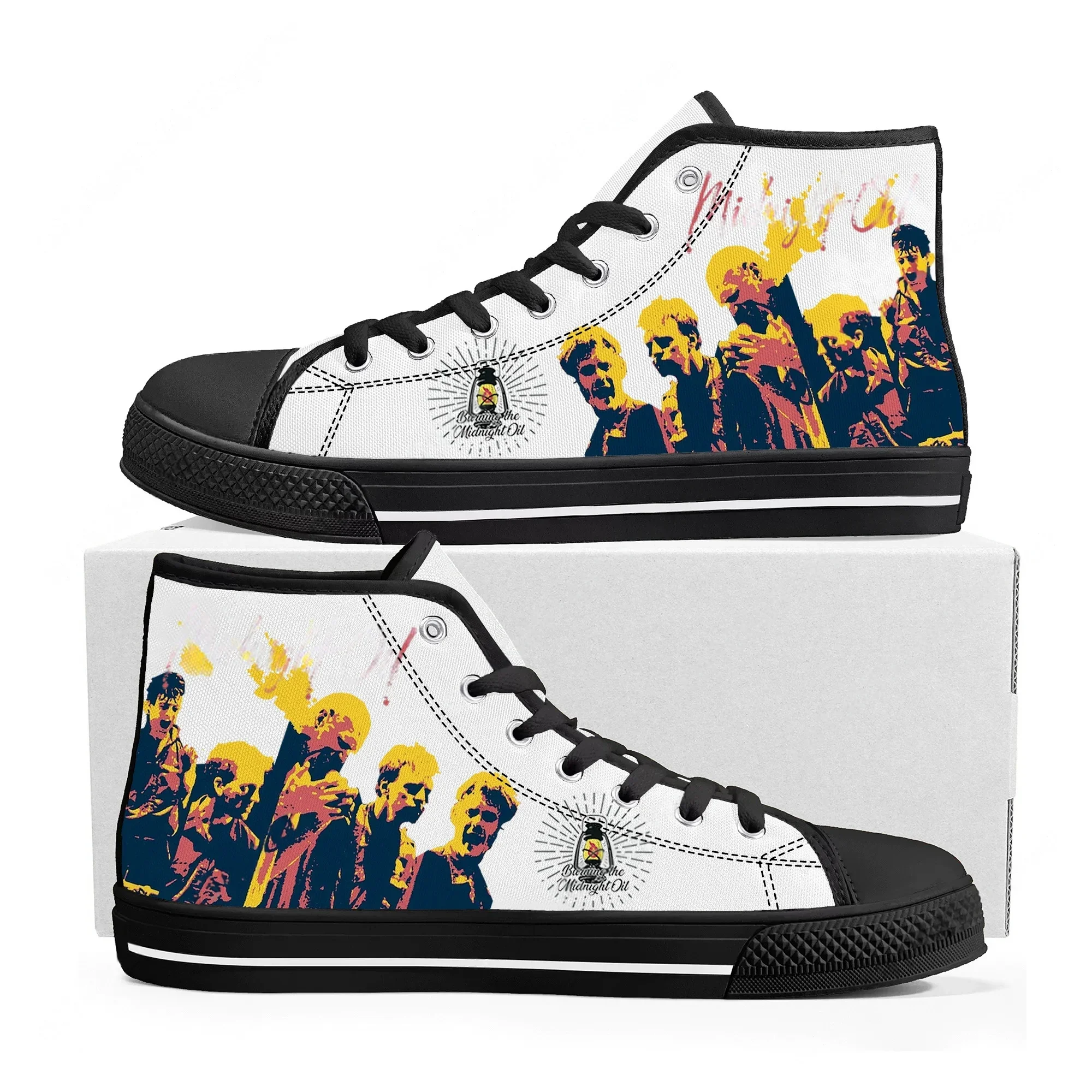 

Midnight Oil Australian Rock Band Diesel and Dust Famous High Top Sneakers Mens Womens Teenager Canvas Sneaker Customize Shoe