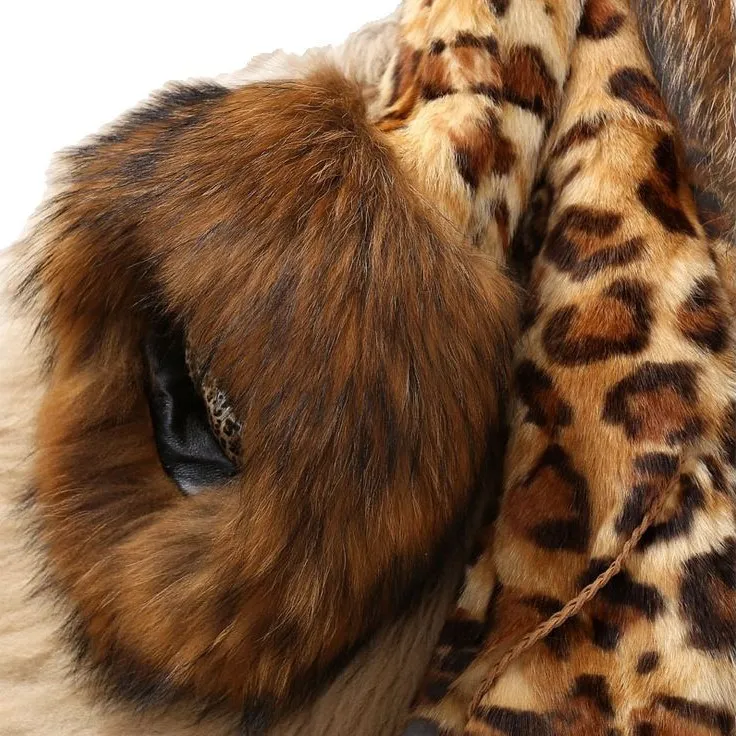 Feminino pele artificial outwear longo senhora jaqueta de pele do falso leopardo impressão inverno feminino eco casaco de pele desinged peludo cor rua