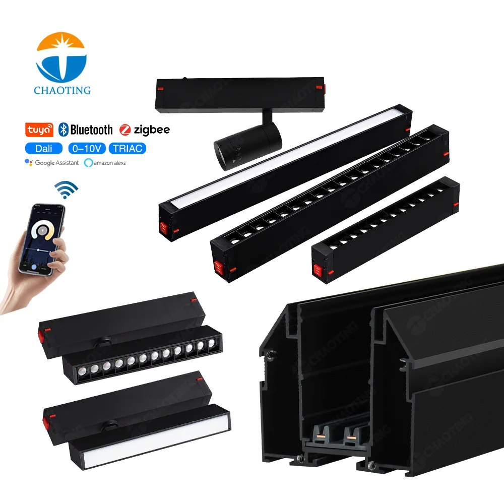 

Stretch Ceiling Rail Lighting Aluminum Profile DC220V Perfect Flexible Magnetic Track Lighting System For Russia Stretch Ceiling