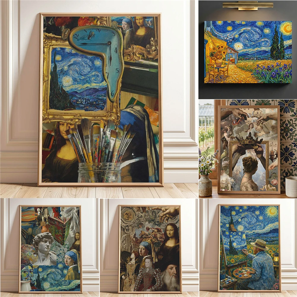 Renaissance Aesthetic Wall Art Prints Vintage Famous Canvas Paintings Poster Museum Gallery Decor Classical Art Print Bedroom