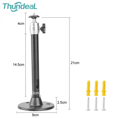 ThundeaL Väggmonterat projektorstativ i metall för tak, 6 mm gänga, 21 cm, fast universalprojektorstativ, 1/4 10 best sales projektor takfäste - №5