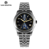San Martin SN0144 39mm Men Dress Watch Sunburst Jianzhan Dial Miyota 90S5 Automatic Mechanical Chinese Style Original Design