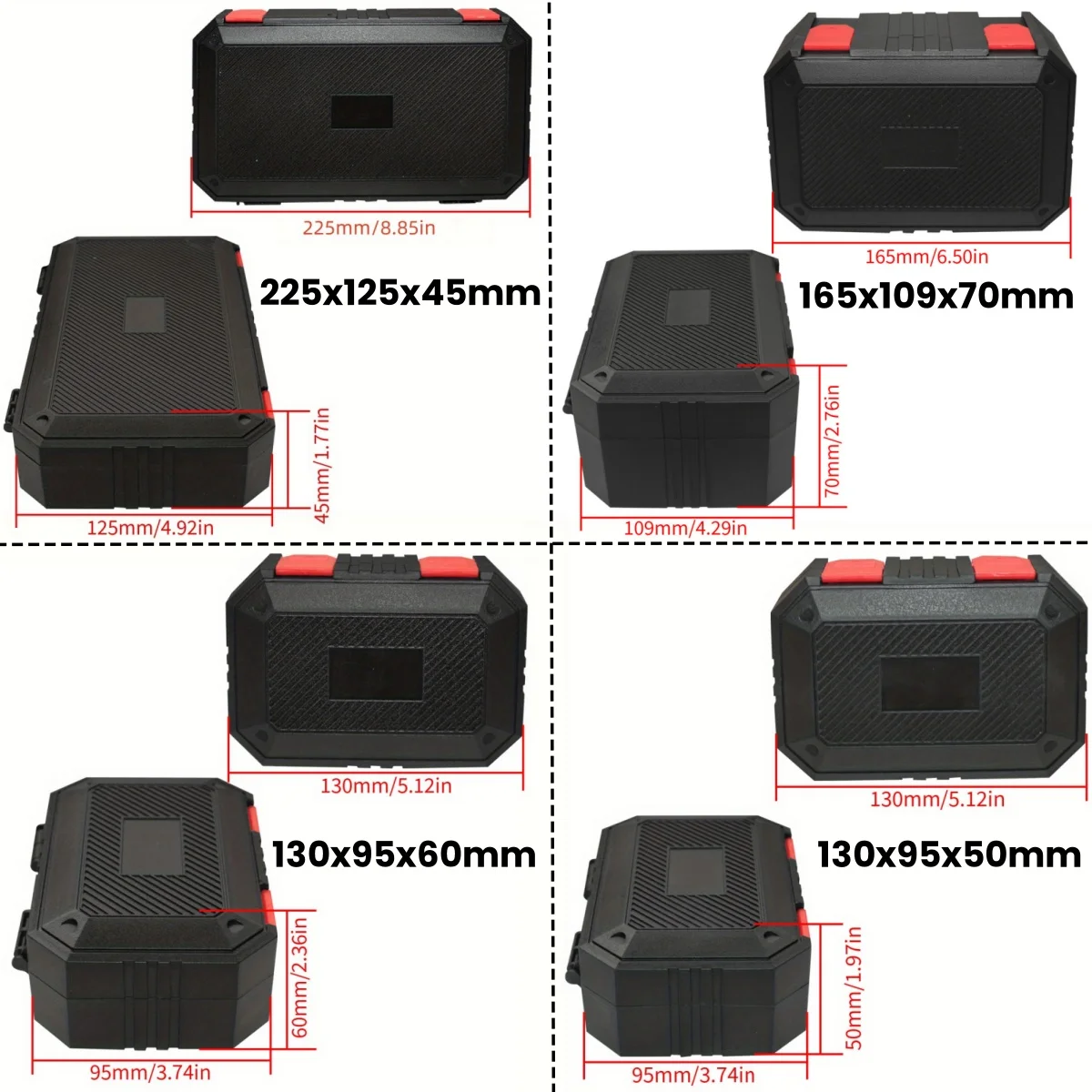 Scatola per imballaggio in plastica Custodia per piccoli accessori hardware Custodia per attrezzi in plastica con puntamento Custodia per trapano (Senza cotone)