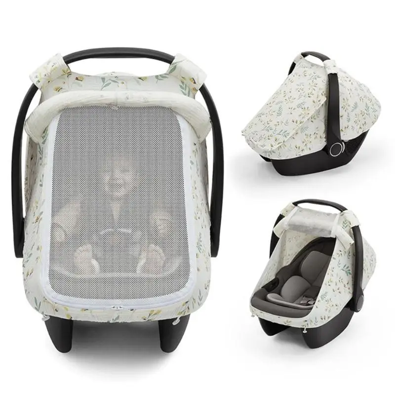 U13F Nhẹ Cho Bé Ghế Vải Cotton Thoáng Khí Tấm Che Nắng Bảo Vệ Trẻ Sơ Sinh Giỏ Đựng Tán