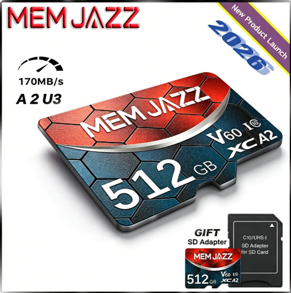 Micro TF SD 64GB 128GB 256GB 512GB SD Card Memory Card U3 V30 A2 Top Quality For Surveillance Camera Continuous Recording
