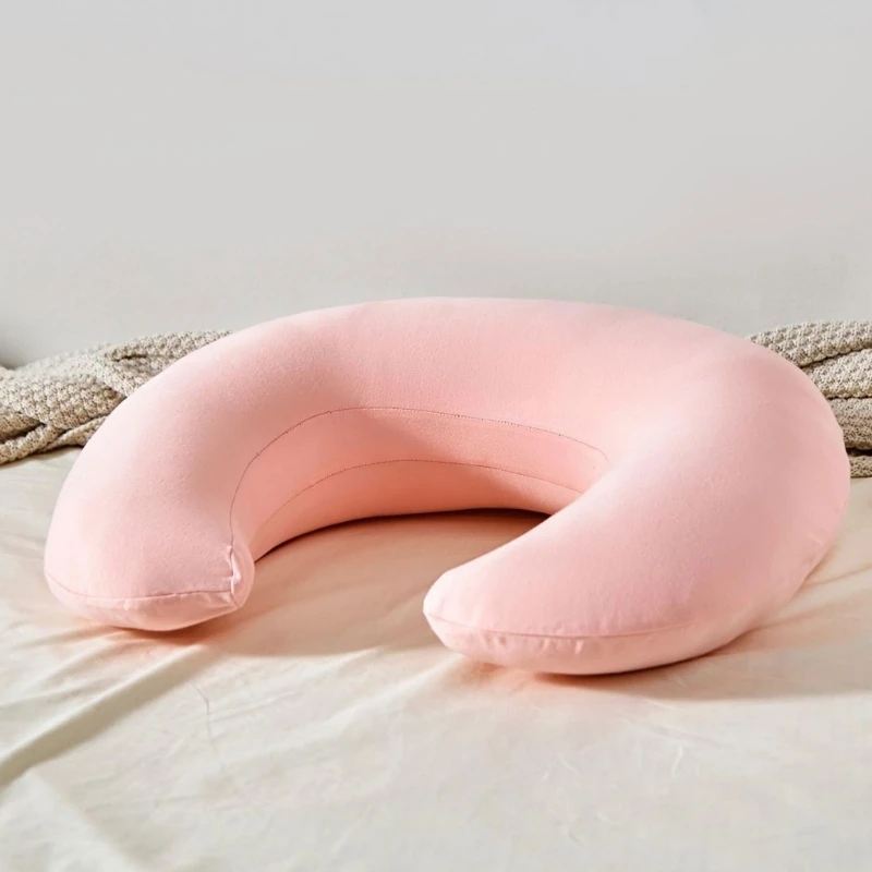 Almohada de algodón suave para lactancia del bebé, soporte para la cabeza de recién nacido, cojín de lactancia con funda de almohada extraíble,