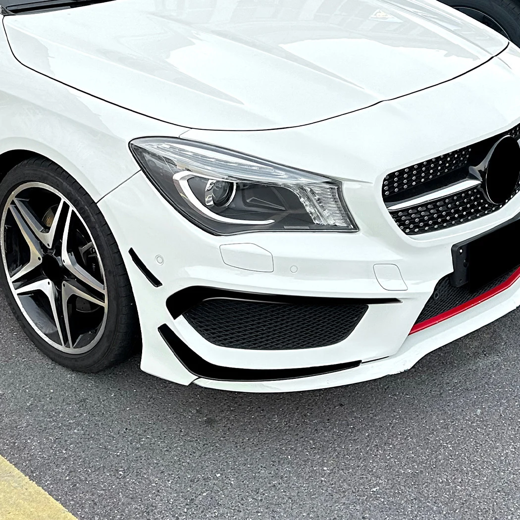 

Car Front Bumper Splitter Side Spoiler Air Vent Wind Knife Body Kits For Mercedes-Benz CLA C117 2013-2015 AMG Line