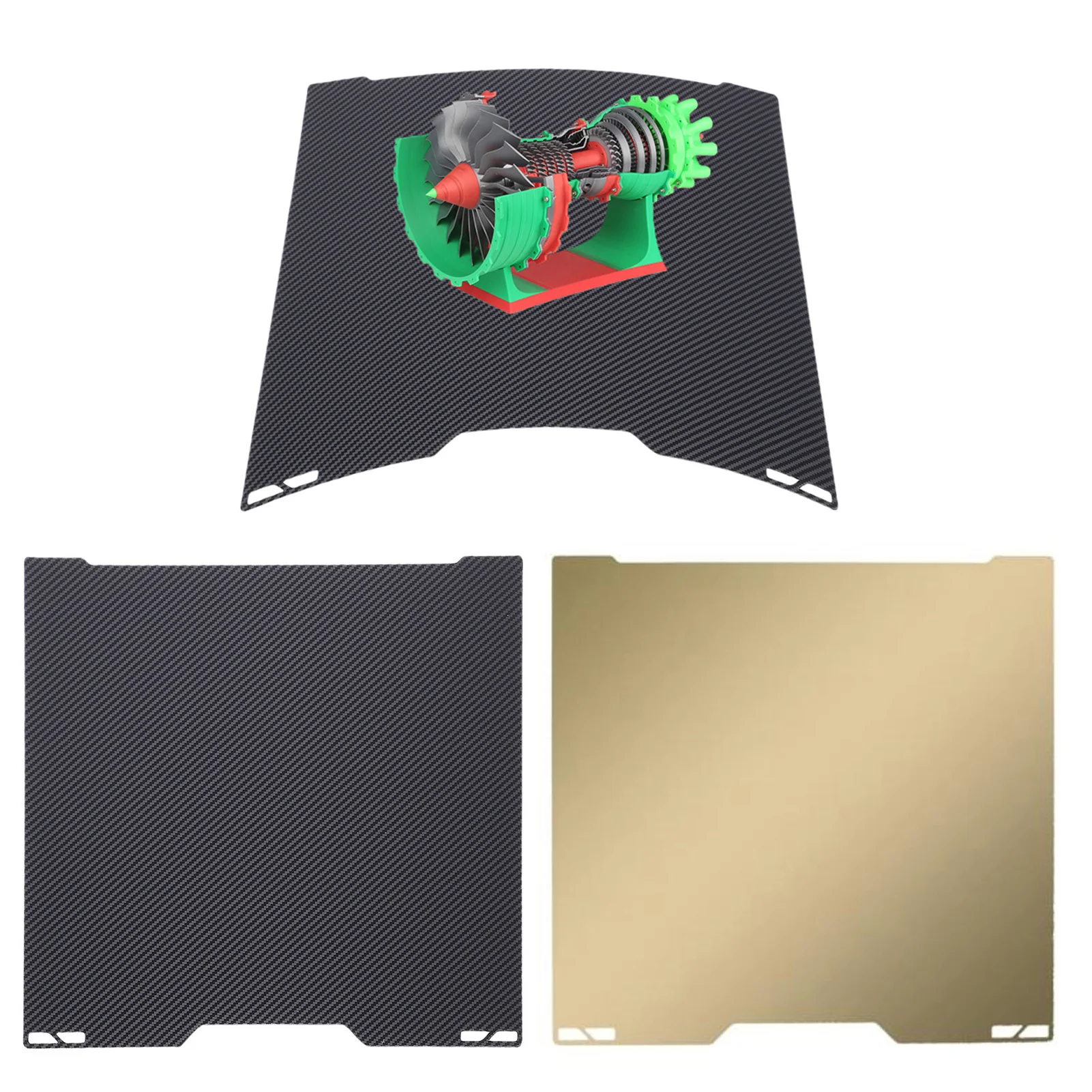 

Углеродная гладкая печатная пластина PET/PEI для 3D-принтеров Bambu H2D, 355x346 мм, двусторонняя