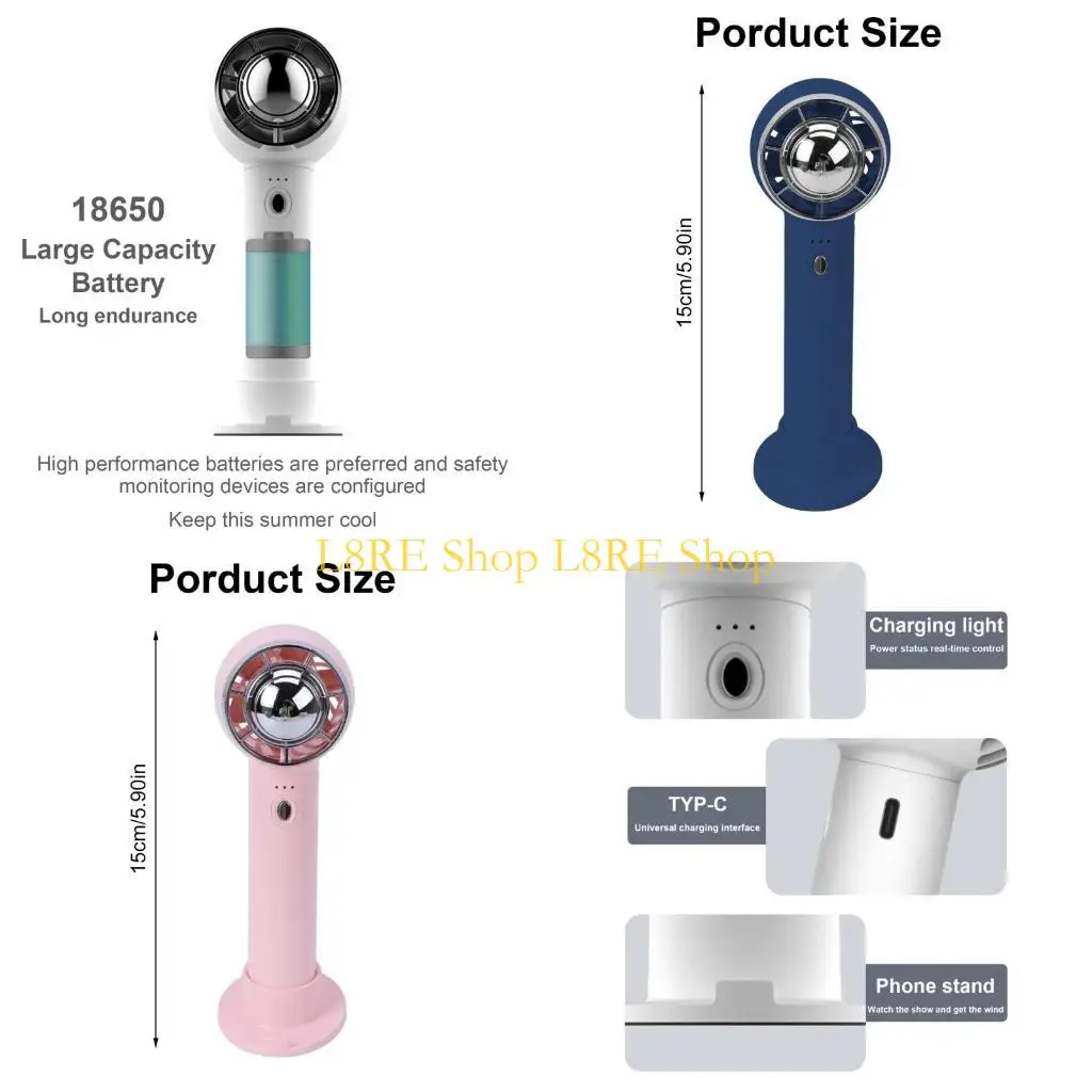 L8RE 귀여운 냉각 팬 미니 USB 팬 가벼운 팬 복근 여름에 적합한 재료