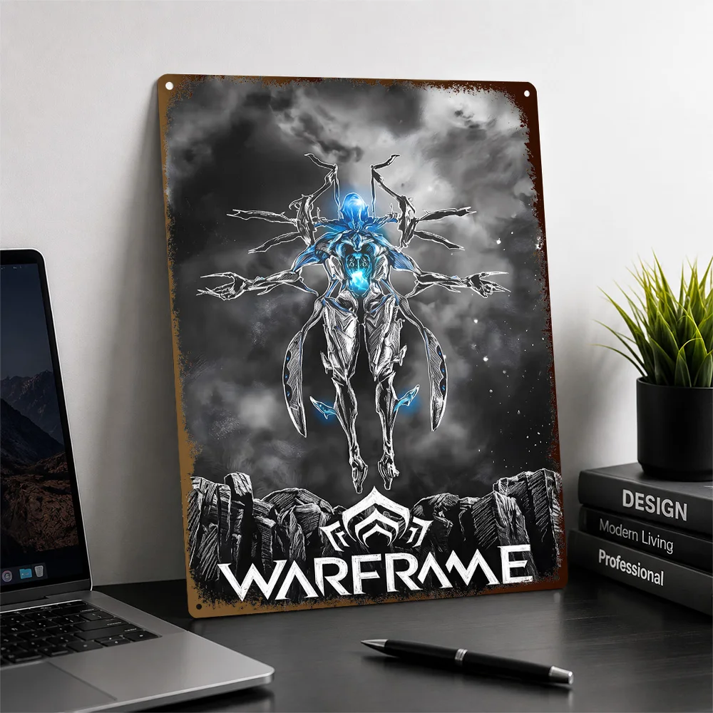 Warframe Titania Prime Ascension Printed Poster Customized Metal Sign Cosmic Mission Style Wall Art Made To Suit Collector Den
