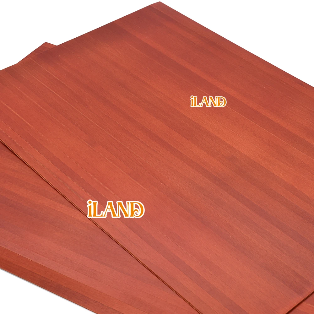 iLAND Miniature Dollhouse Accessories on 1:12 scale, Dollhouse Flooring 17”x11” 2pcs (Gorgeous Mahogany)