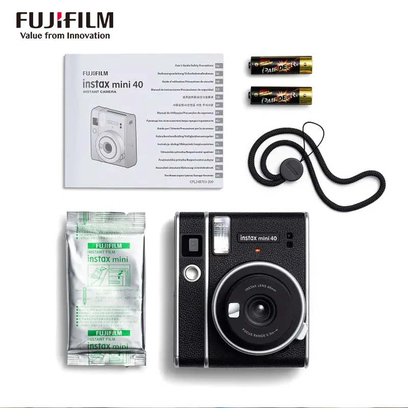 Original Fujifilm Instax Mini 40 Instant Camera Black And Fuji Photo Film Paper / Fuji Ffilm White border Film Photo Paper