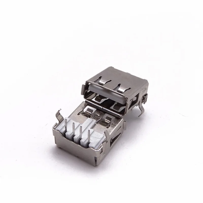 

Горизонтальная плата-адаптер USB 2.0 с гнездом типа F (female) и угловым разъемом 90 градусов, с обжимными контактами, 13.7 мм