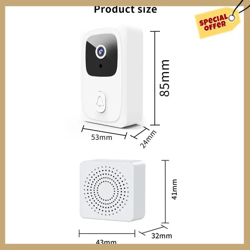 カメラ付きドアベルワイヤレスバンドルビデオドアベル WIFI 1080P HD 屋外電話ドアベルカメラ IR ナイトビジョン