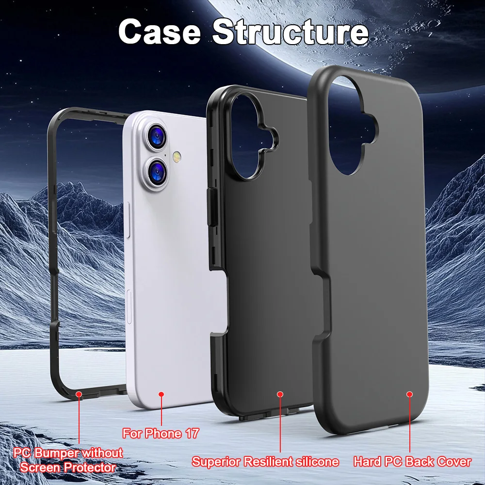 حافظة هاتف Fit iPhone 17، حافظة متينة شديدة التحمل مقاومة للغبار والسقوط ومقاومة للخدش لهاتف iPhone 17 مقاس 6.3 بوصة #6