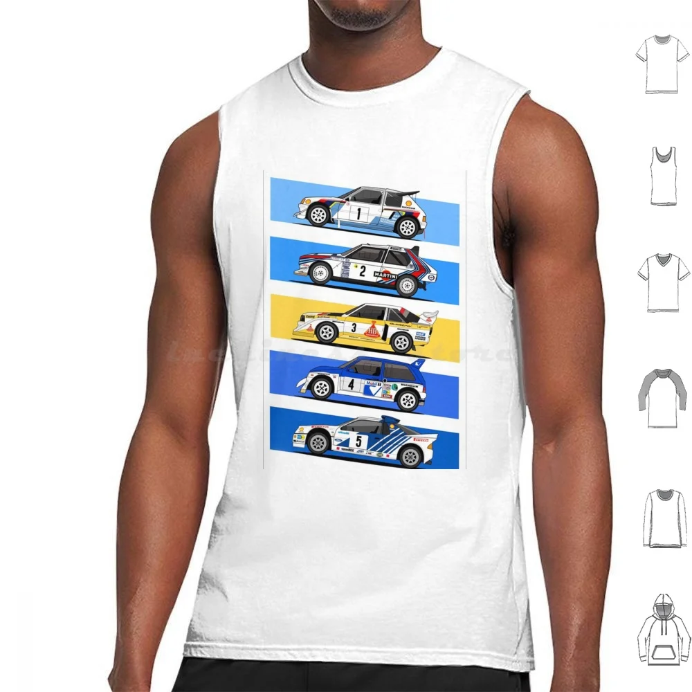 Pattern Car 1986 Group B V2 Poster Tank Tops Vest Sleeveless Classic Car Car Racing Vintage Car Cars Car Enthusiast Muscle Car