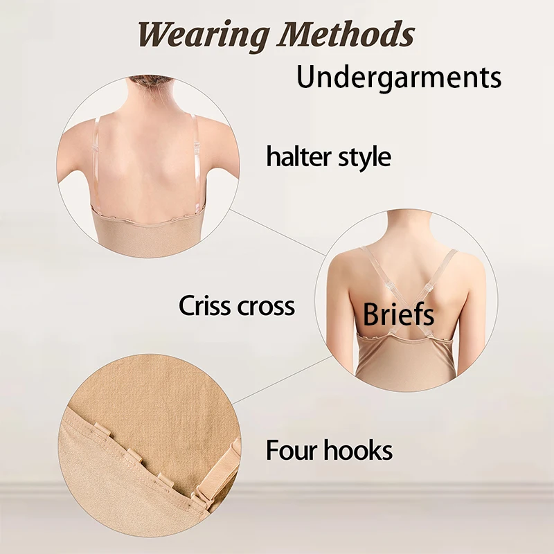 Sous-vêtements nus, Camisole, slips de Ballet, soutiens-gorge, justaucorps de danse pour danse, gymnastique, body serré Convertible