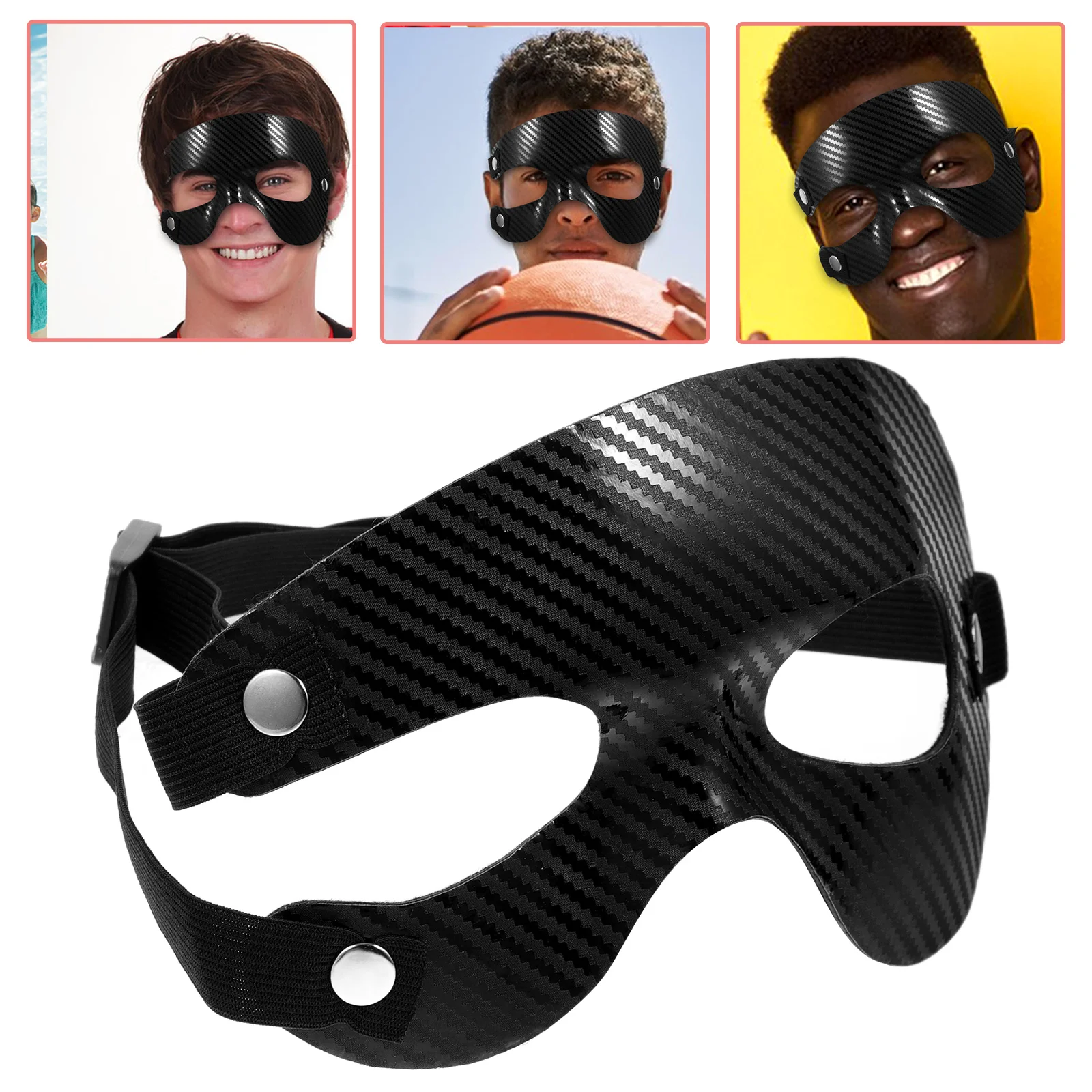 

Basketball Half Face Protective Mask Elastic Band Breathable Sports Collision Proof Lightweight