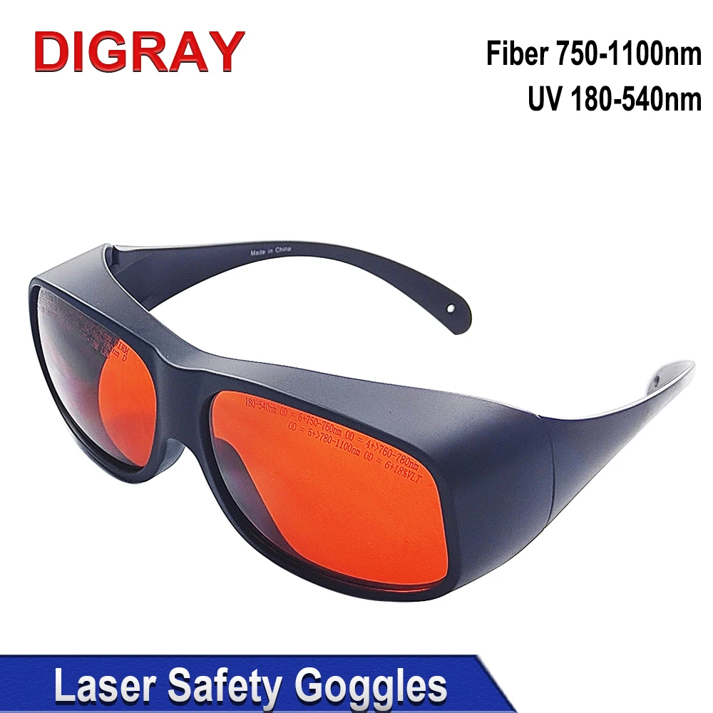 

DIGRAY 355 & 532nm & 1064nm Laser Goggles Protective Glasses Shield Protection for Fiber & UV & Green Laser Safety Goggles.