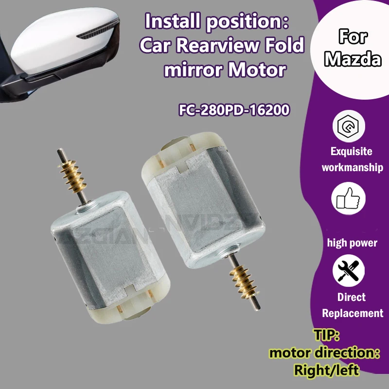 

AZGIANT FC-280PD-16200 For Mazda speed3/Premacy MK2/MPV MK3 Car Exterior Folding Mirror 12V Motor electric adjustment spart part