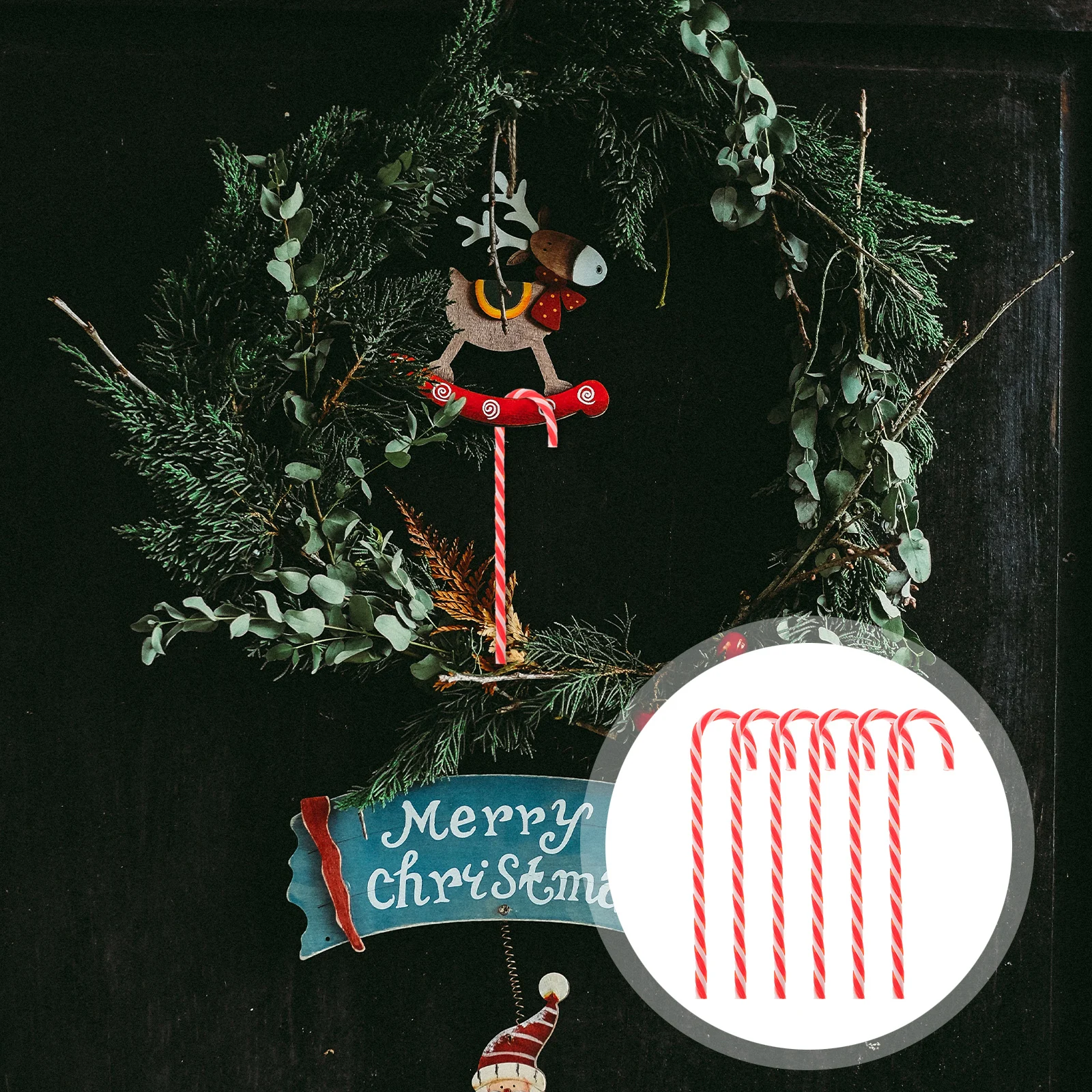 

6 Pcs Christmas y Colorful Lollipop Tree Kids Outdoor Cane Decoration Durable Premium Santa Cane Gift