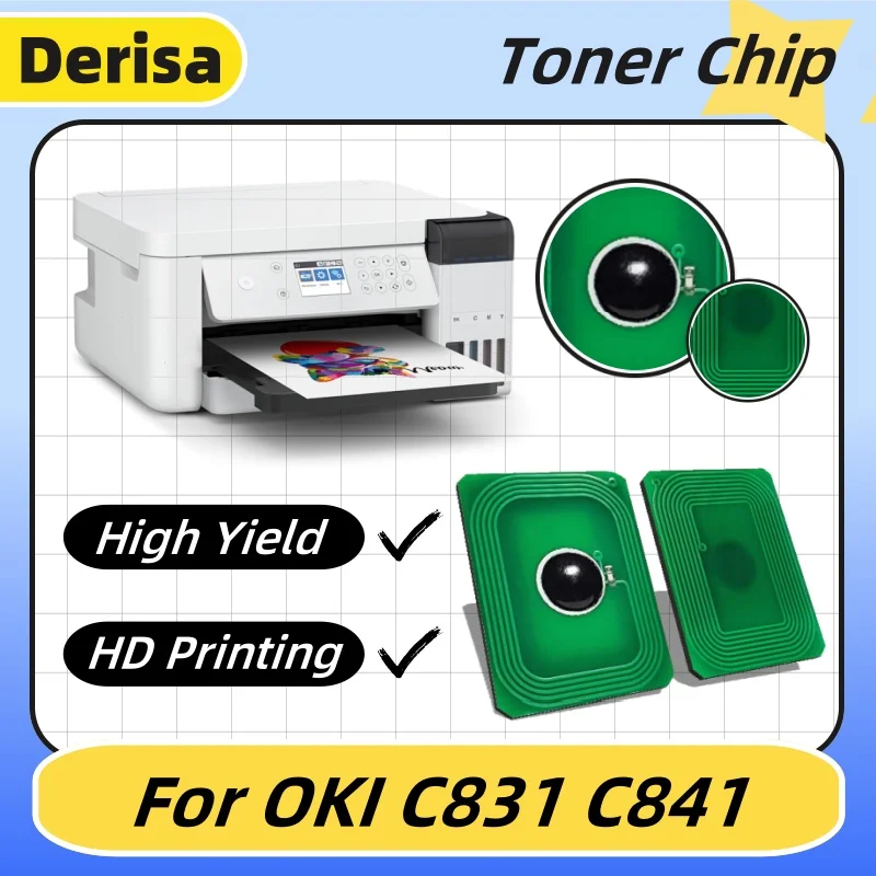 

4 шт. чип тонера для OKI/C831dn/C831cdtn/C841cdtn чип картриджа 44844508 44844507 44844506 44844505 ЕС 10K