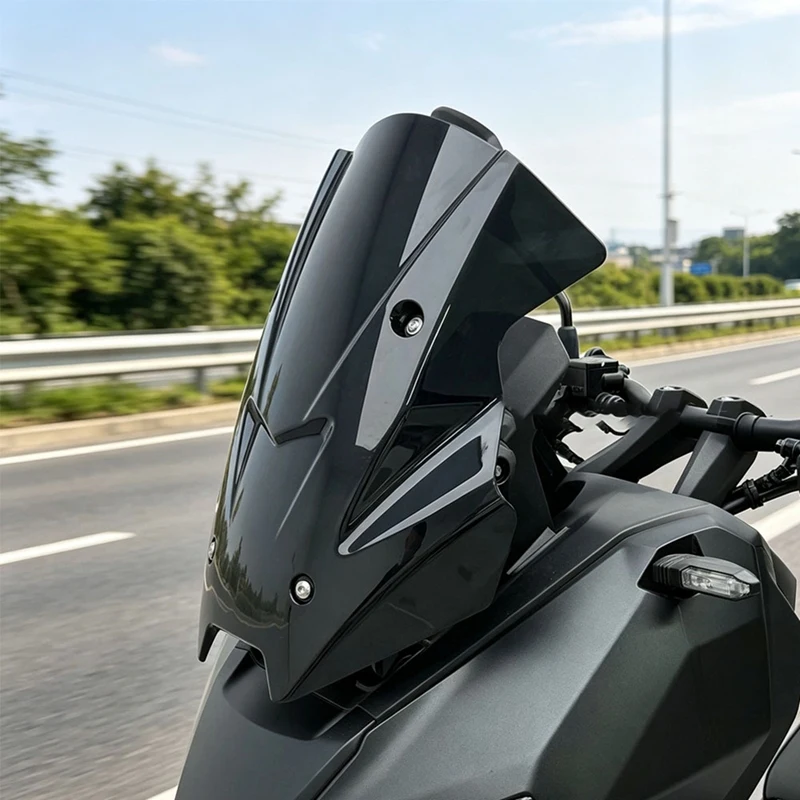 Super Sale Motorcycle Windshield Molding Wind Deflector Complete Mount Hardware Kit for Honda 150XC Gray