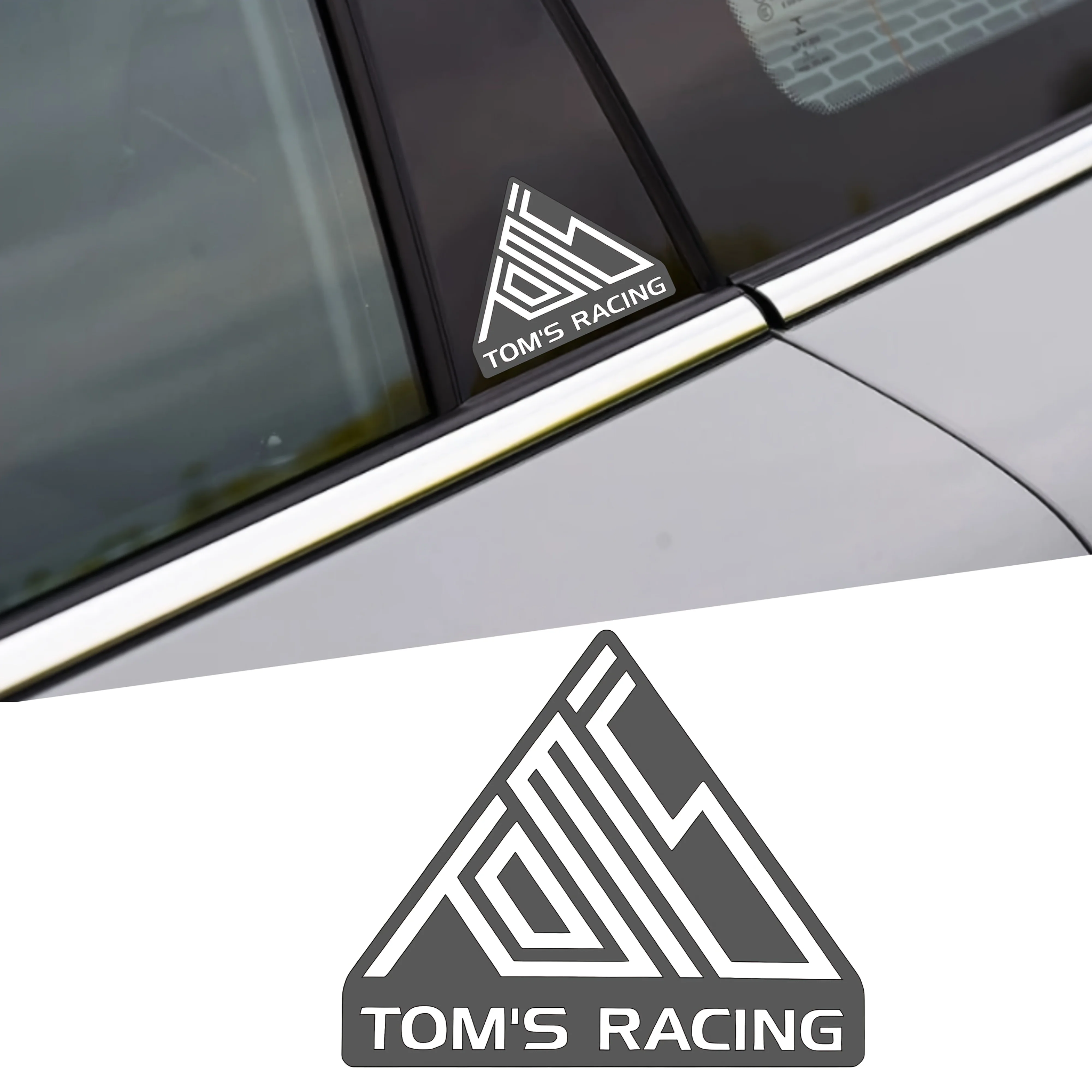 2개/세트 '톰의 레이싱' 그래픽 자동차 스티커, 차량 내부 업그레이드를 위한 독특한 데칼