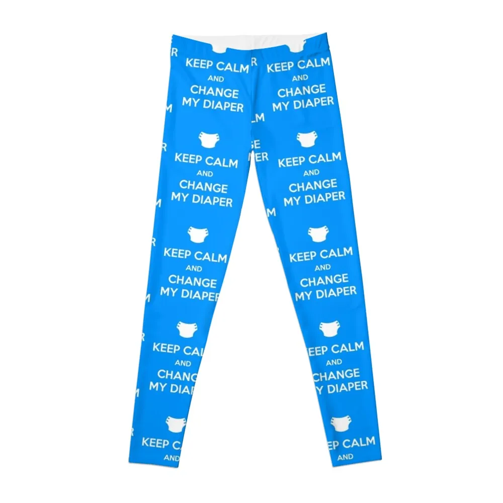 Keep calm and change my diaper Leggings exercise clothing for trousers Womens Leggings