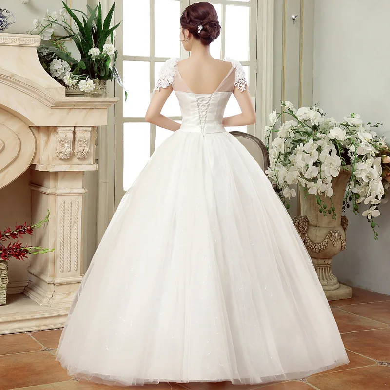 Robe de mariée glamour à col haut, grande taille, robe de Rh, robes de mariée brodées, robes de fleurs à lacets, quelle que soit la mariée, nouveau