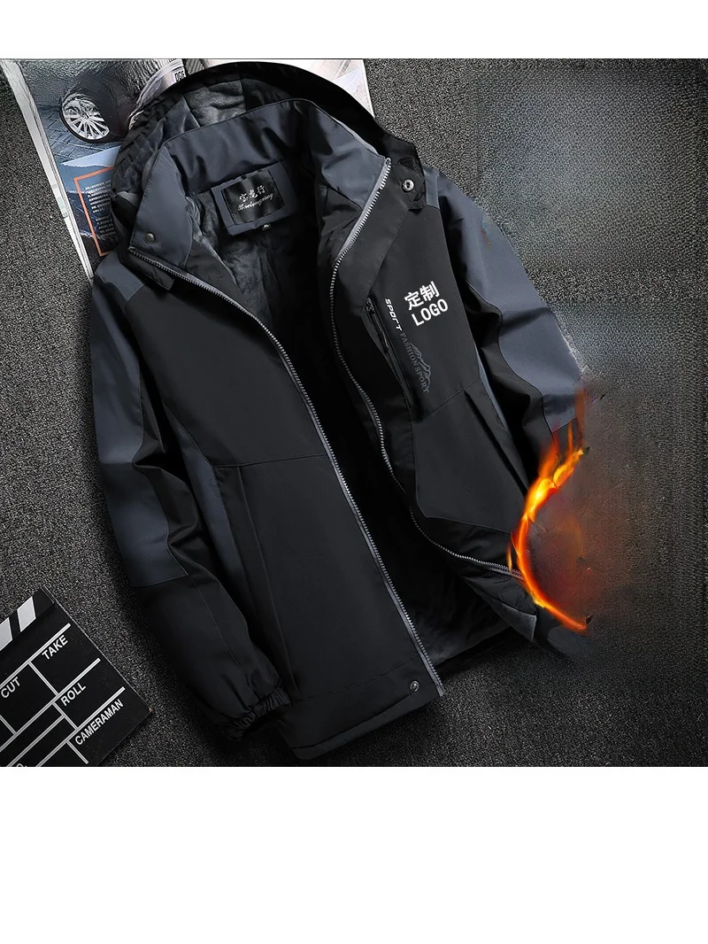 

Утепленная флисовая зимняя куртка мужская, для активного отдыха, рабочая одежда, на хлопковой подкладке, весна-осень, стандартный крой, деловой повседневный стиль, на молнии