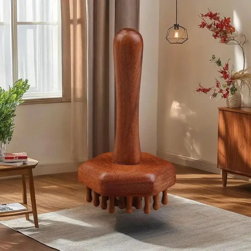 

Portable Sandalwood Gua Sha Massage Tool Head Neck Leg Body Meridian Massager Lymphatic Muscle Relief Pain Deep Tissue Massage