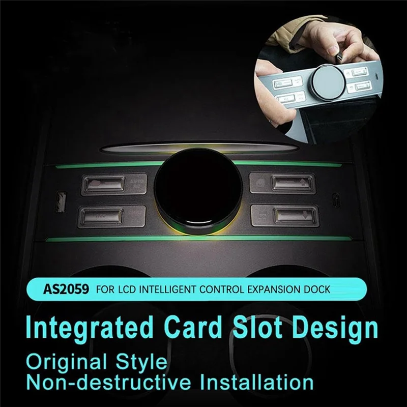 

Автомобильная док-станция с ЖК-ручкой для Tesla Model 3 и Y автомобиля с кнопками, функциями запасных частей, аксессуары-A67F