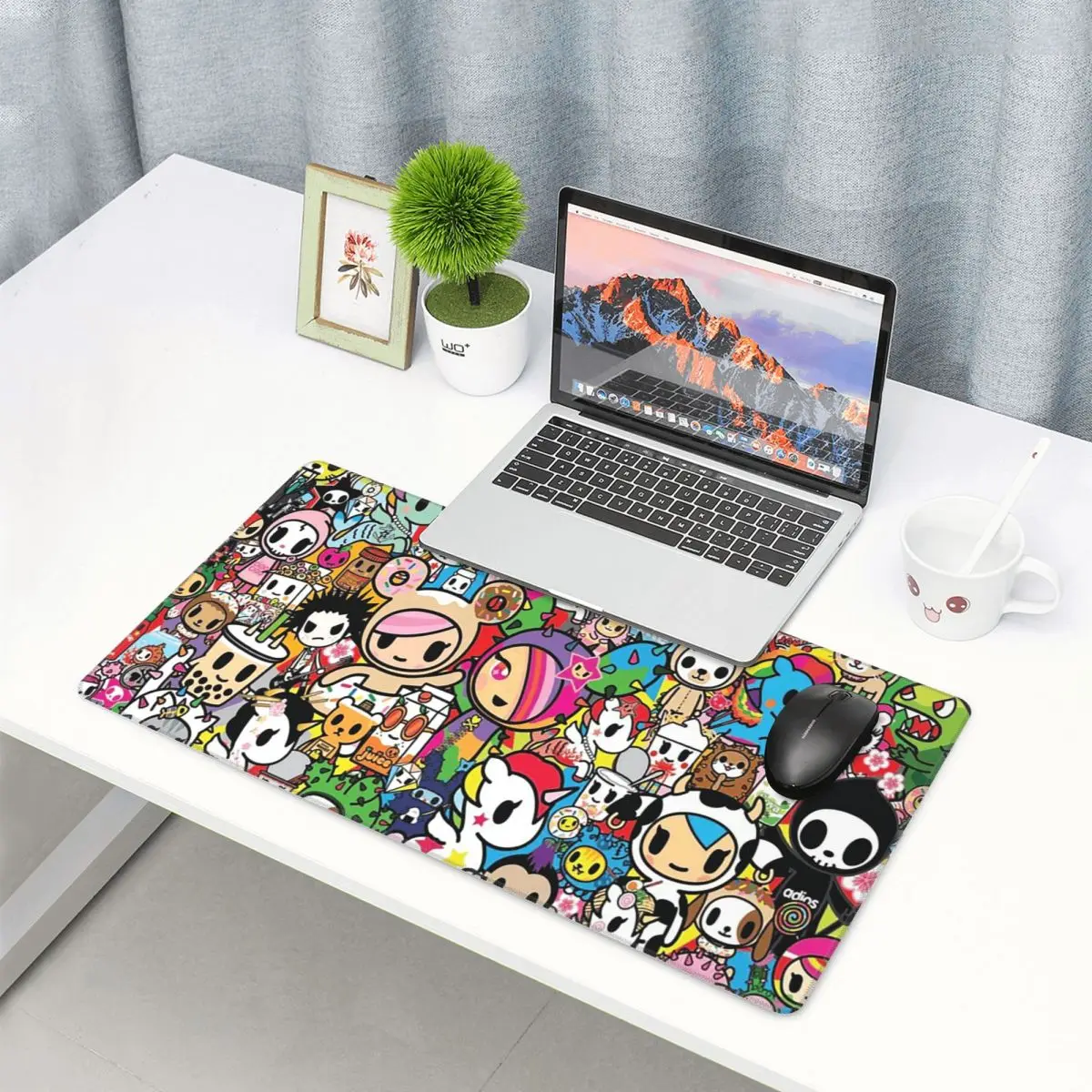 

Large Mouse Pad Tokidoki Kawaii Donutella Sandy Unicorno Gamer PC Laptop Mats Keyboard Accessories Desk Mat