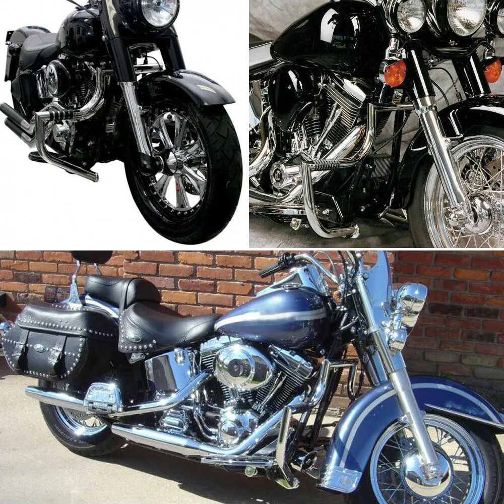 Chrome Crash Bar Highway Engine Guard Fit for Heritage Softail FLST 2000-2017