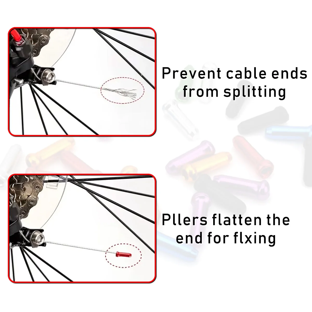 PINMOAP دراجة الأساسية غطاء متغير السرعة كابل فرامل يد نهاية غطاء سبائك الألومنيوم سلك الأساسية غطاء وسلك الذيل للدراجات الجبلية #3