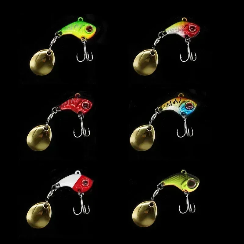 Metal Vib Shad Casting Shore Jig Vibration Jigging Blade Spoon Cyclone Tail Spinner Fishing Lure Artificial Bait Tackle