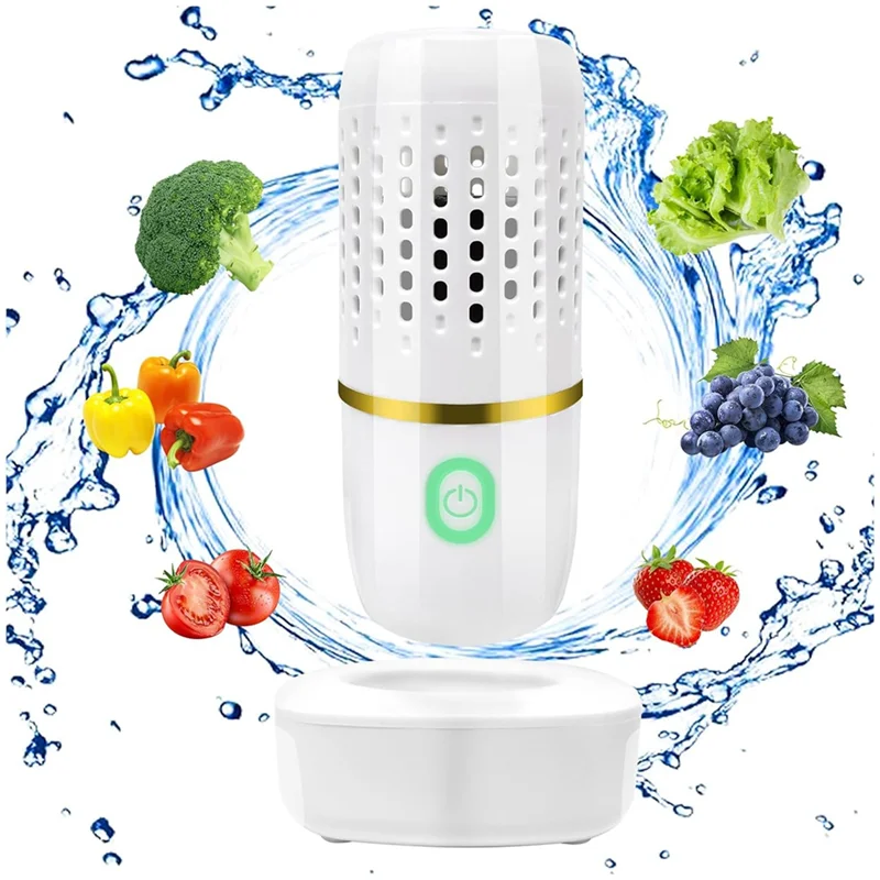 B89b-máquina de lavar frutas e vegetais, máquina de limpeza recarregável para legumes e frutas, mini limpador portátil de alimentos