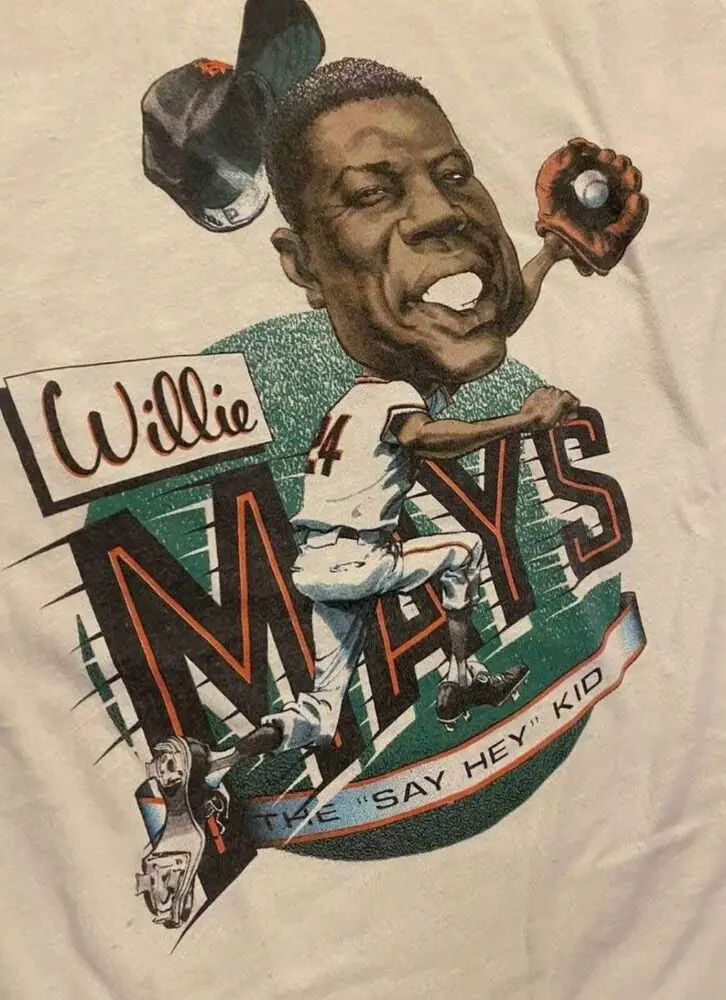 Camisa The Say Hey Baseball Willie Mays branca unissex S-5XL