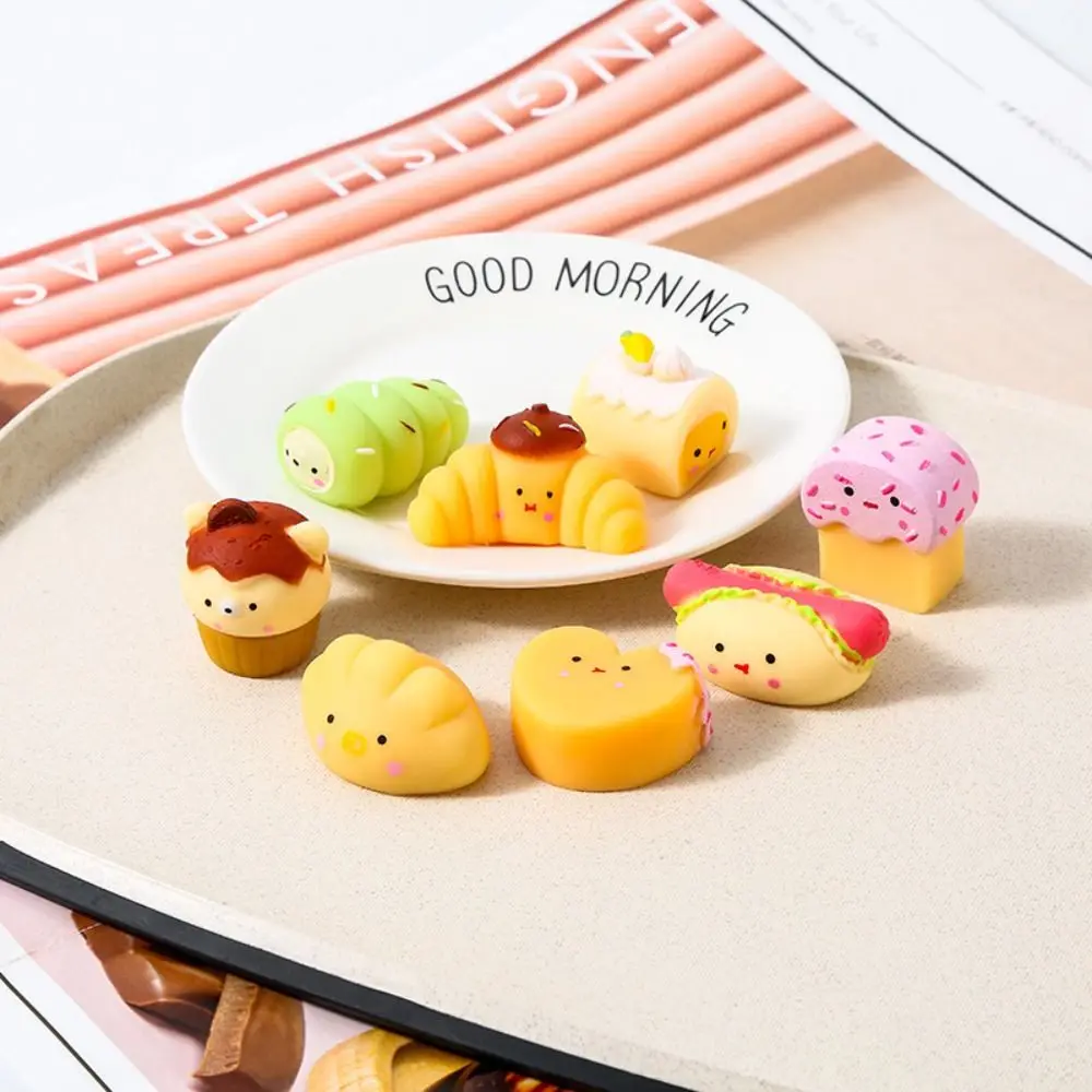 1Pcs Soft Baking Blind Box Style Random Kawaii Squeeze Dessert Toys Croissant Surprise Independent Packaging Blind Box